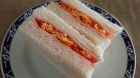 時短!いり卵サンド(ケチャップ味)