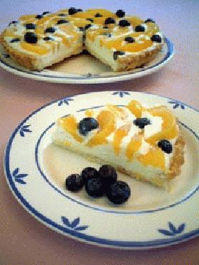 チーズタルト ~桃とブルーベリー~