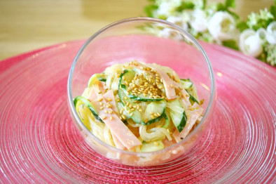 簡単美味しい♡麺つゆマヨの春雨サラダ♪の写真