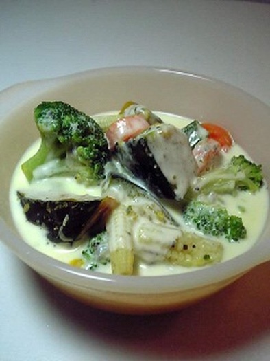温野菜のゴルゴンゾーラソースの写真