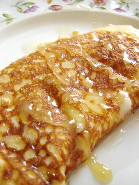チーズドッグ風オムレツ☆はちみつ添え