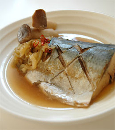 鯖の味噌煮　秋風味の写真