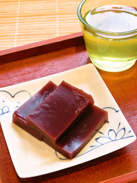 ☺夏でも冬でも♡粉寒天で簡単水ようかん☺