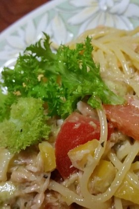 塩レモンパスタ~ツナアボトマト♡