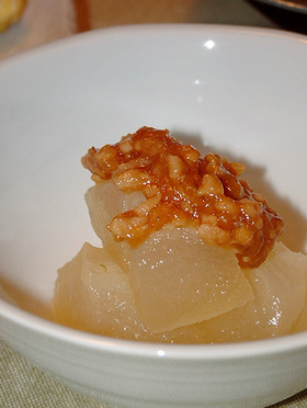 冬瓜の鶏味噌あん