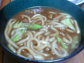 残ったカレーで簡単カレーうどん