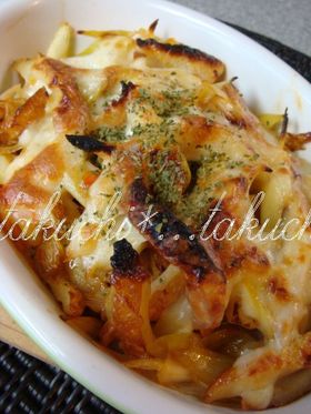 長ネギとちくわスイートチリマヨチーズ焼き