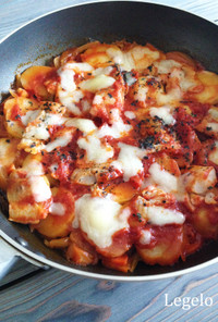 タラとジャガイモと野菜のトマト蒸し焼き