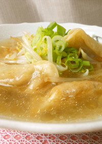 簡単☆揚げ餃子で中華スープ
