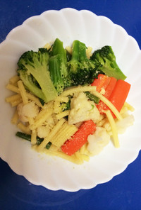 冷凍温野菜のマカロニサラダ