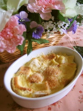 レンジで簡単!パンプディング