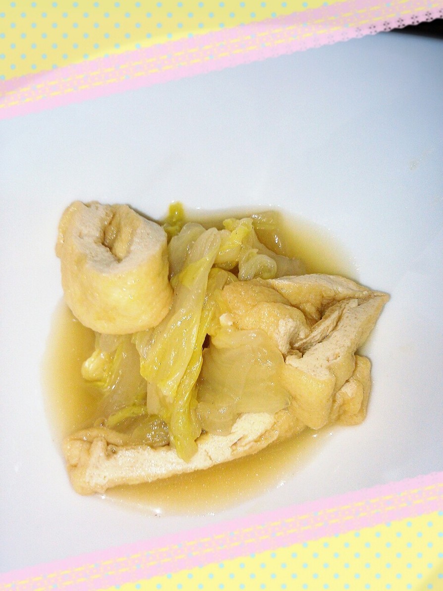 白菜とうすあげの簡単旨煮　白菜定番の画像