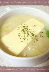 白菜とチーズ☆簡単５分でクリームスープ