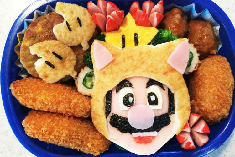 キャラ弁 スーパーマリオ たぬきマリオ レシピ 作り方 By Mon クックパッド 簡単おいしいみんなのレシピが354万品