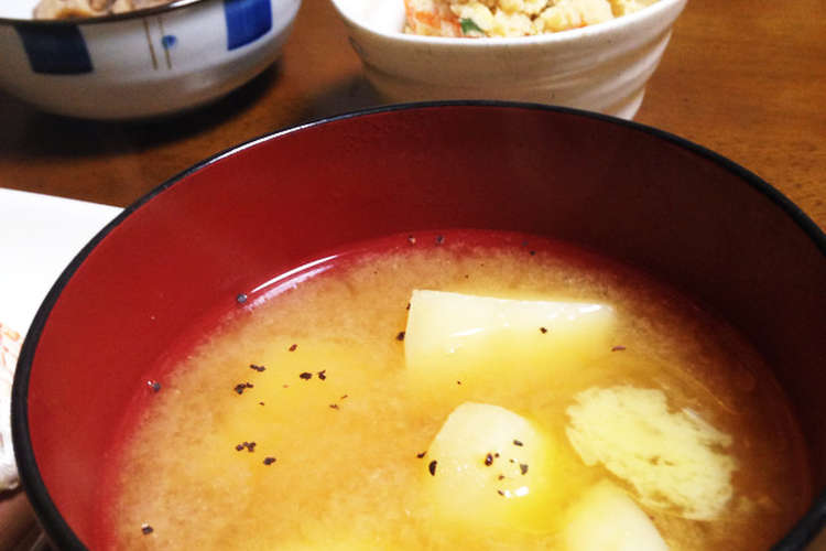 じゃがバター味噌汁 ご飯にもパンにも レシピ 作り方 By なおやくんママ クックパッド 簡単おいしいみんなのレシピが366万品