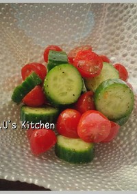 きゅうりとミニトマトの簡単サラダ