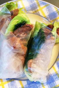 リメイクdeお弁当♬ 豚角煮の生春巻き
