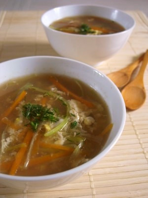 残った干し椎茸戻し汁で簡単スープの画像