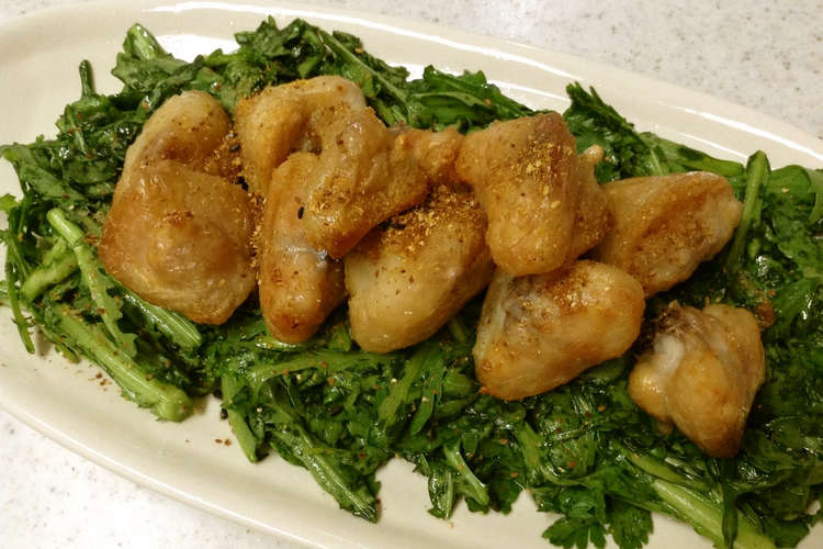 鶏ぼんじりの塩焼きの春菊サラダ添え レシピ 作り方 By Yummysunny クックパッド 簡単おいしいみんなのレシピが352万品