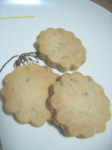 ちょいと和風な　味噌＆ゴマクッキーの写真