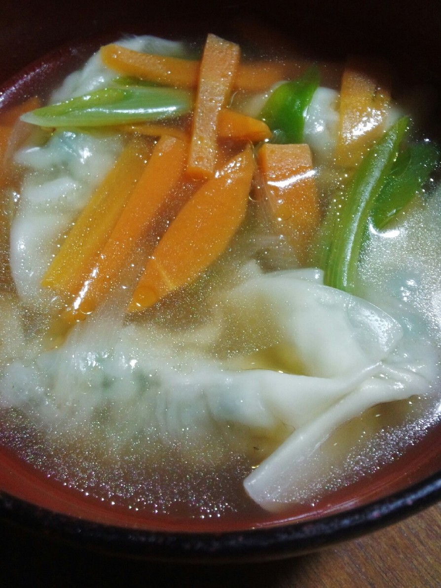 寒い日に♡　～スープ餃子～の画像
