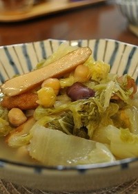 白菜とお豆のあっさり煮