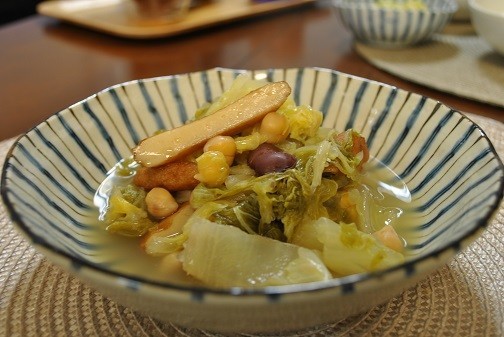 白菜とお豆のあっさり煮の画像