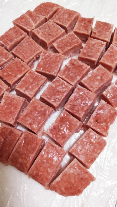 サイコロステーキ＊挽き肉の冷凍保存の写真