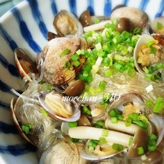 あさりの酒蒸しで春雨*あさりの旨味♪ あさりの酒蒸しで春雨*あさりの旨味♪
