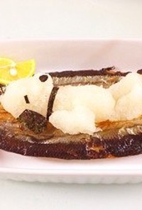 大根おろしアート☆彡秋刀魚とスヌーピー♪