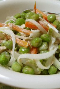 しお豆と野菜のマヨサラダ