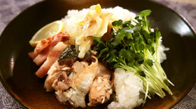 ランチにぴったり!塩ブリベーコンライス