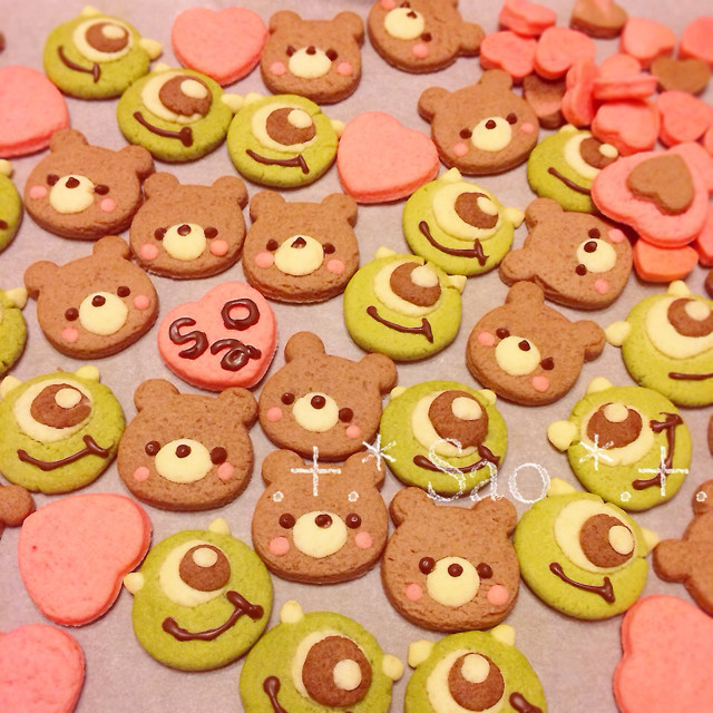 くまﾁｬﾝ＆ﾏｲｸの可愛いクッキー♡の画像