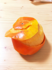 簡単☆柿のむき方の写真