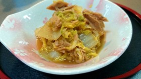 話題入*水不要ほぼ放置で白菜とツナの煮物