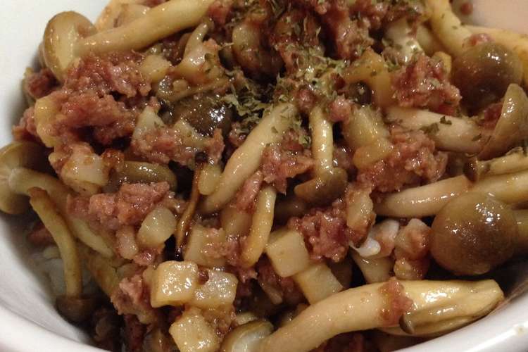 簡単 コンビーフハッシュしめじバター レシピ 作り方 By きつねてい クックパッド