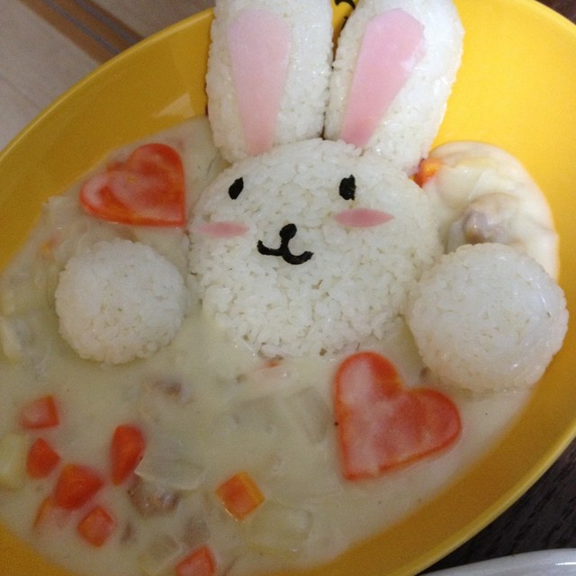 癒される うさぎのシチュー レシピ 作り方 By Ayu12 クックパッド