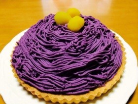 紫芋のモンブランタルト♡の画像