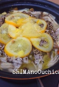 豚コマと白菜の塩レモン鍋