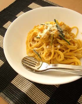 やさしい味*かぼちゃのクリームパスタ