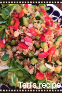 彩色レンズ豆とお野菜の代謝&美肌サラダ