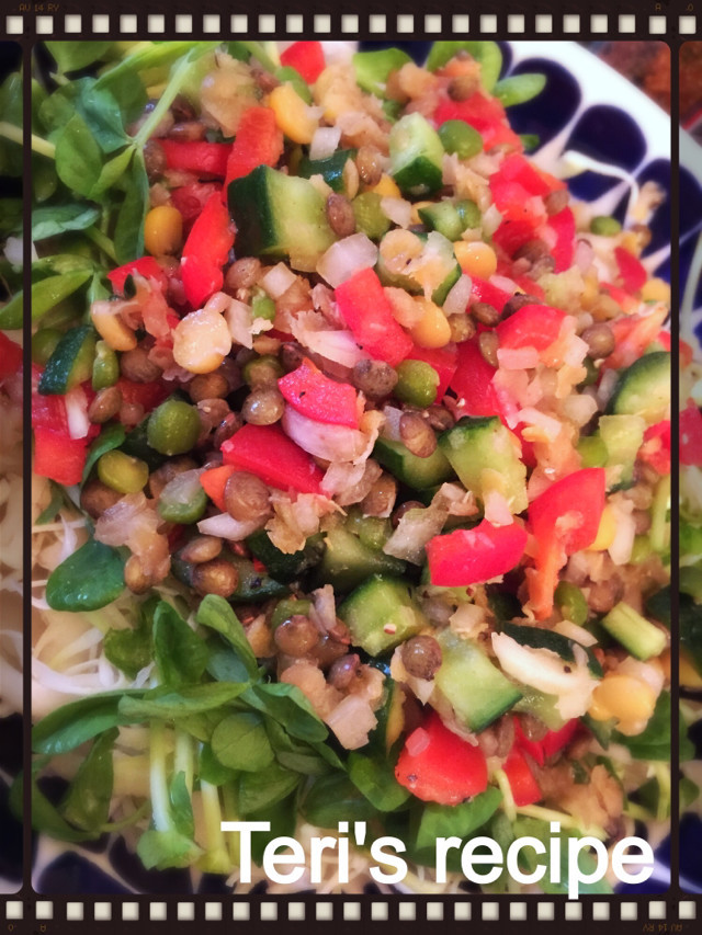 彩色レンズ豆とお野菜の代謝&美肌サラダの画像