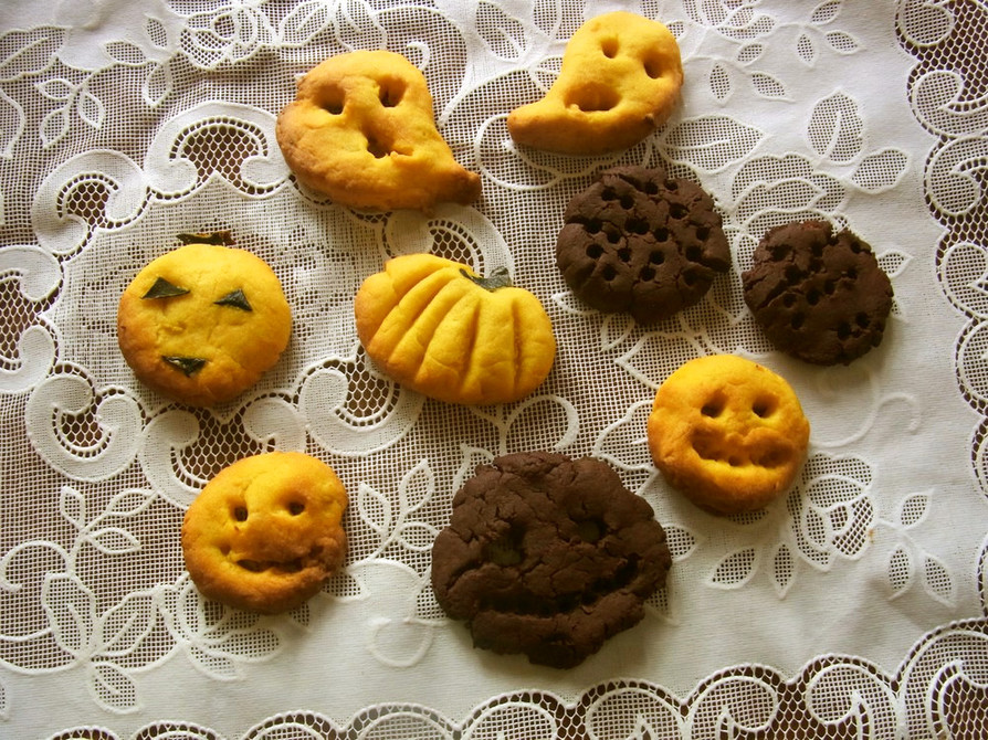 かぼちゃのおばけクッキーの画像