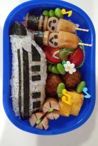 新幹線とお客さんのお弁当～幼稚園児