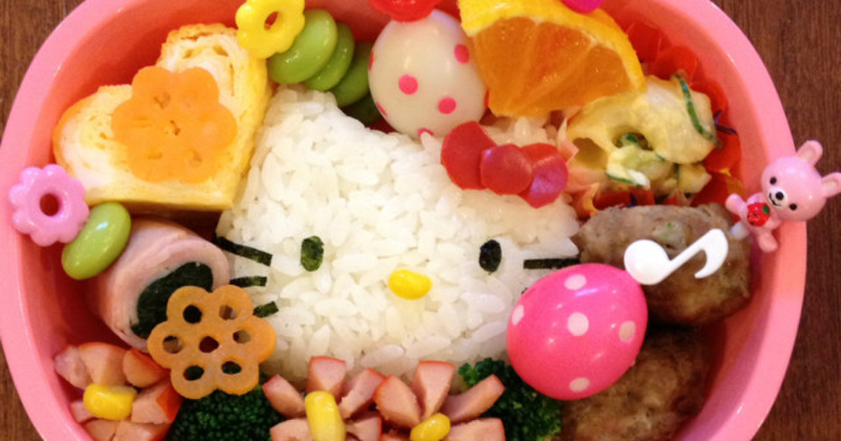 キャラ弁 キティちゃん 女の子弁当 レシピ 作り方 By Yokkoiro クックパッド 簡単おいしいみんなのレシピが356万品