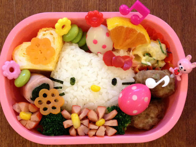 キャラ弁 キティちゃん 女の子弁当 レシピ 作り方 By Yokkoiro