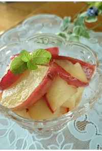フライパンで簡単★シナモン香る焼きりんご
