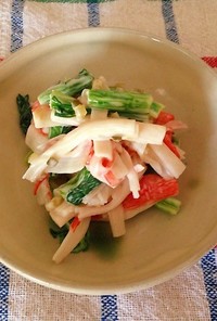 小松菜とカニカマの和物