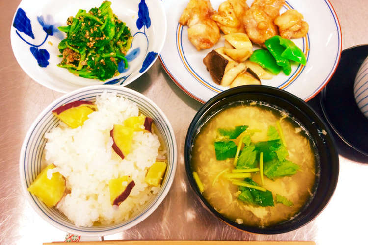 さつま芋ご飯 メインの献立 レシピ 作り方 By ゆっこ クックパッド 簡単おいしいみんなのレシピが376万品