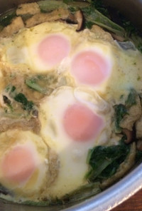 山東菜と卵の煮浸し